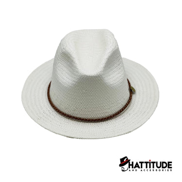 Wynwood Straw Fedora Sun Hat - White